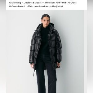 Aritzia Super Puff Mid in Black Hi-Gloss